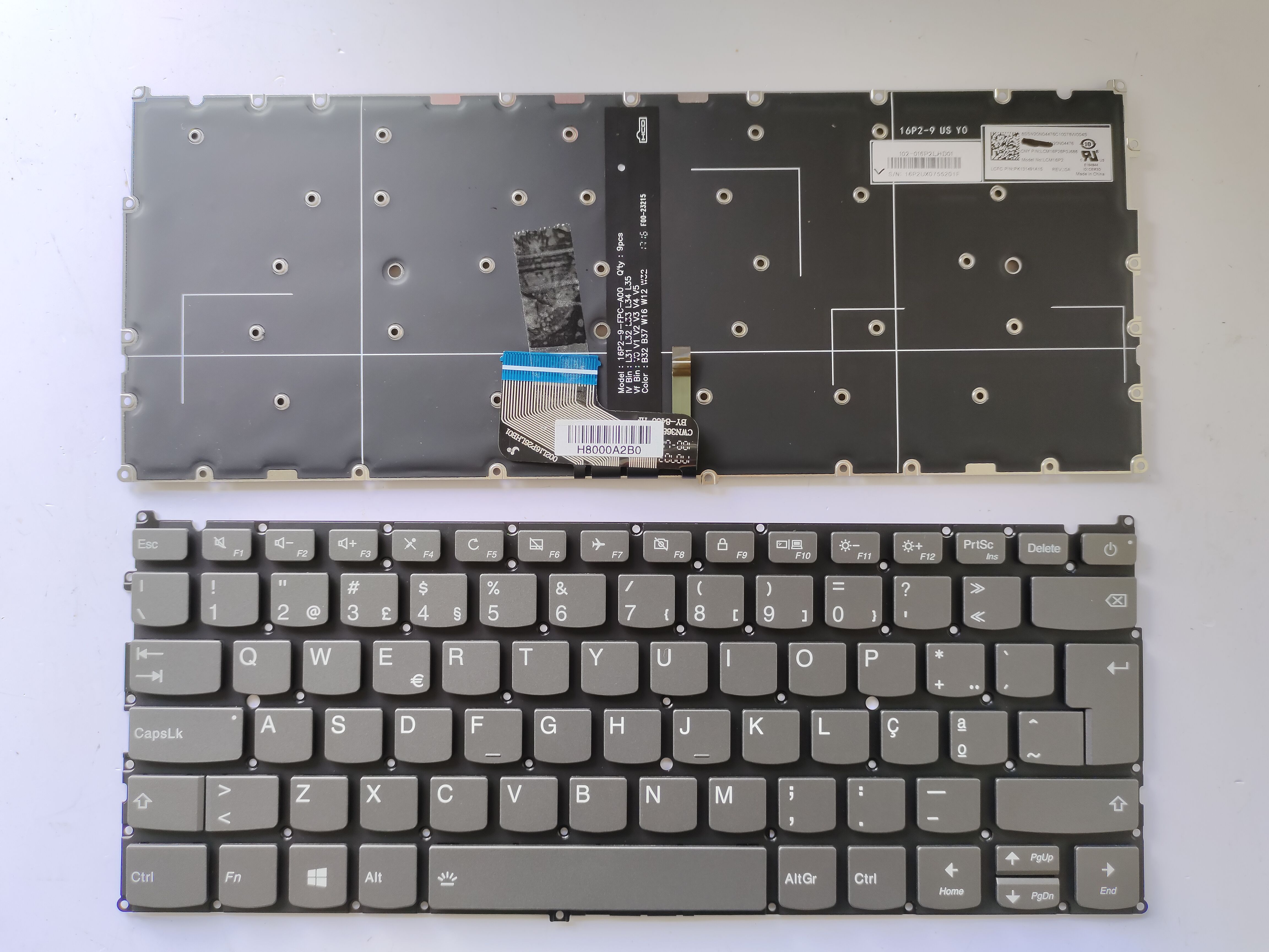 Picture of New Replacement Laptop Keyboard For LENOVO 720S-13 with switch Grey Backlit PO Layout